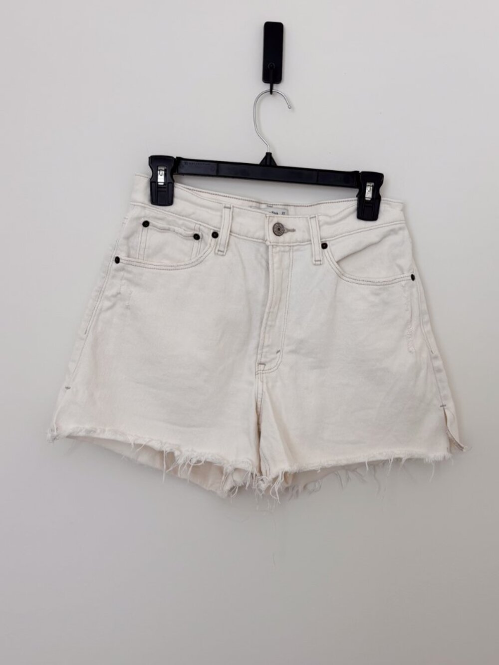 Abercrombie & Fitch The 4" Mom Short High Rise Curve Love White Size 27/4